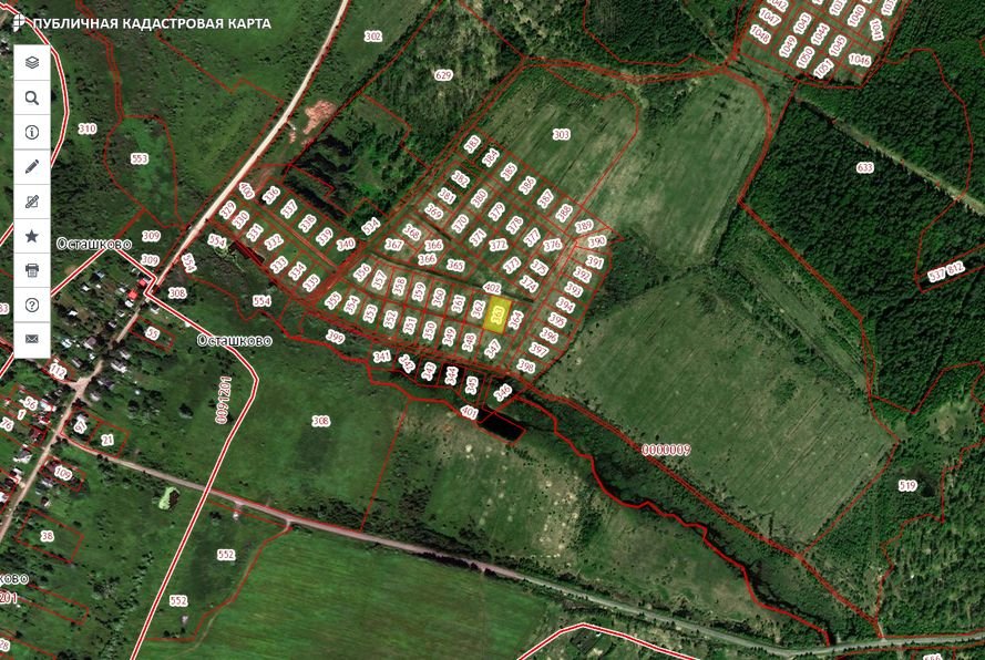 Кадастровая карта осташковский район